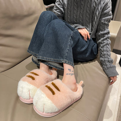 WhiskerWarm™ 3D Cat Paw Plush Slippers 🐾