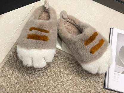 WhiskerWarm™ 3D Cat Paw Plush Slippers 🐾