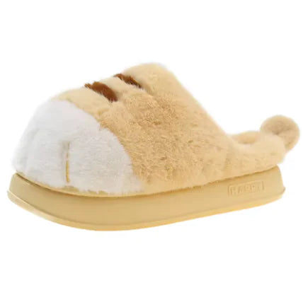 WhiskerWarm™ 3D Cat Paw Plush Slippers 🐾