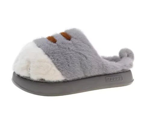 WhiskerWarm™ 3D Cat Paw Plush Slippers 🐾